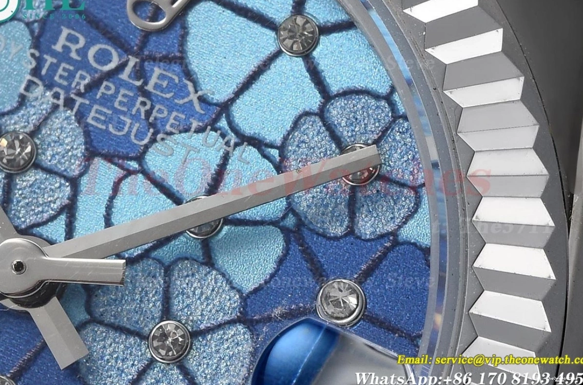 SS Flower 278274 31mm SS Dial Datejust Blue MY8215 GDF 0205